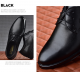 Black size-shoess With Pointed Toe For Men