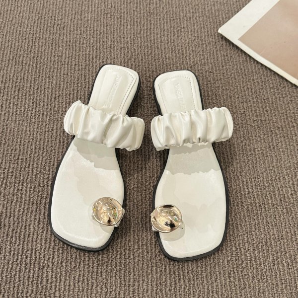 Square Head Muffin Beach Shoes Platform Slippers